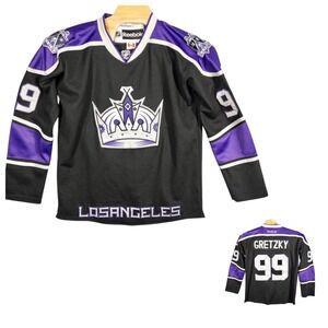 Reebok CCM LA Kings Wayne Gretzky Jersey Mens 48 Fight Strap Stitched NHL Hockey